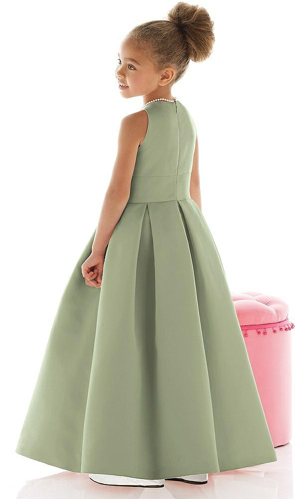 Back View - Sage Flower Girl Dress FL4059