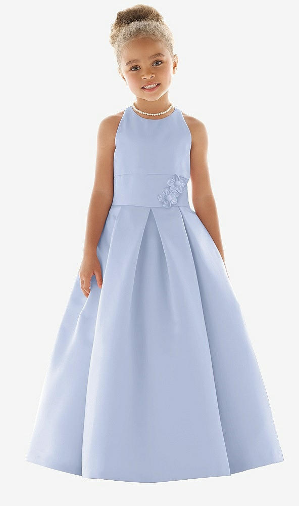 Front View - Sky Blue Flower Girl Dress FL4059