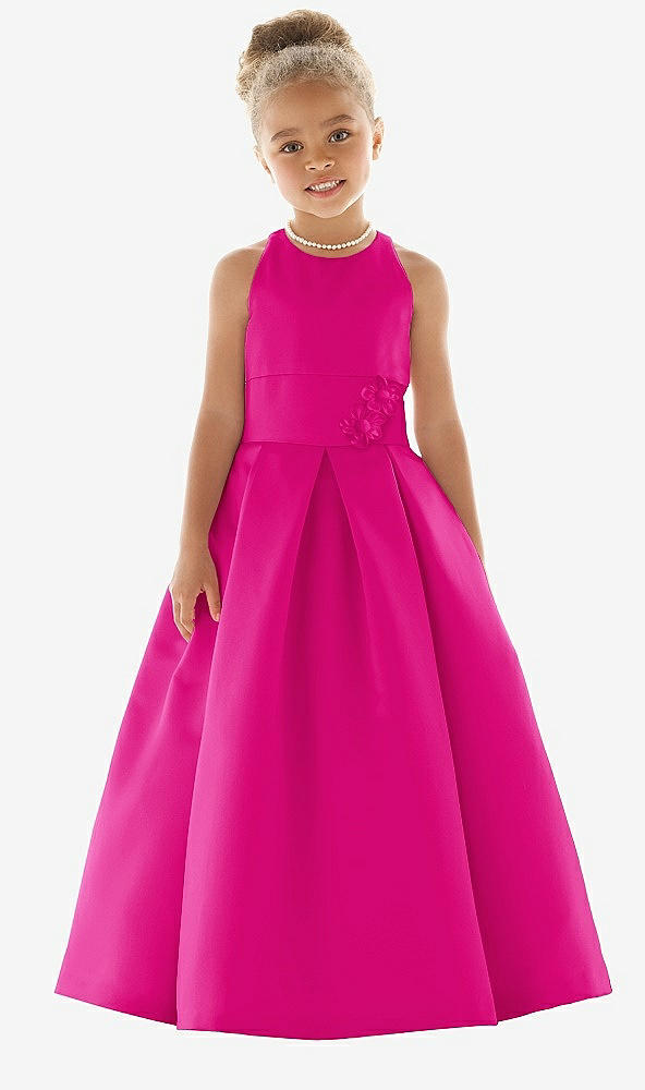 Front View - Think Pink Flower Girl Dress FL4059