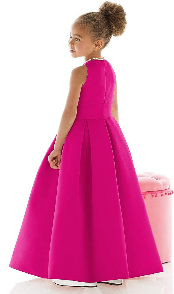 Back View - Think Pink Flower Girl Dress FL4059