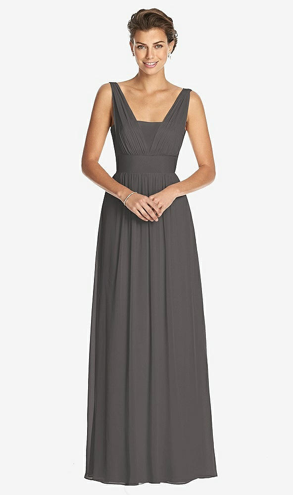 Front View - Caviar Gray Dessy Collection Bridesmaid Dress 3026