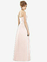 Rear View Thumbnail - Blush & Blush Strapless Pleated Skirt Maxi Dress with Pockets