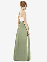 Rear View Thumbnail - Sage & Ivory Strapless Pleated Skirt Maxi Dress with Pockets