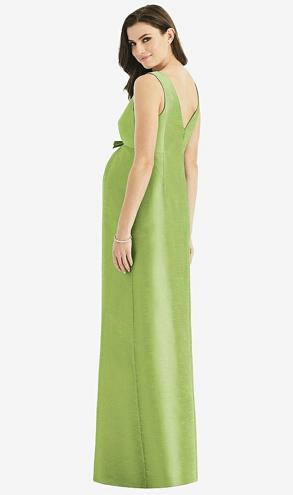 Back View - Mojito Sleeveless Satin Twill Maternity Dress