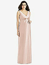 Front View Thumbnail - Cameo Sleeveless Satin Twill Maternity Dress