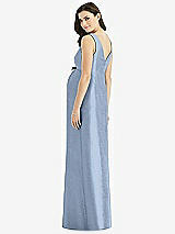 Rear View Thumbnail - Cloudy Sleeveless Satin Twill Maternity Dress