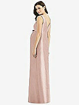 Rear View Thumbnail - Toasted Sugar Sleeveless Satin Twill Maternity Dress