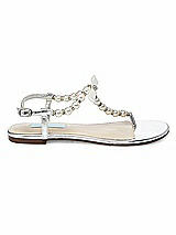 Alt View 1 Thumbnail - Silver Betsey Blue Pearl Bridal Sandal