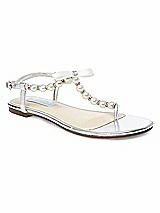 Front View Thumbnail - Silver Betsey Blue Pearl Bridal Sandal