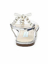 Rear View Thumbnail - Silver Betsey Blue Pearl Bridal Sandal