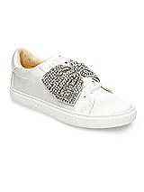 Front View Thumbnail - White Betsey Blue Maxi Satin Bridal Sneaker 