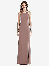 Front View Thumbnail - Sienna Criss Cross Open-Back Chiffon Trumpet Gown