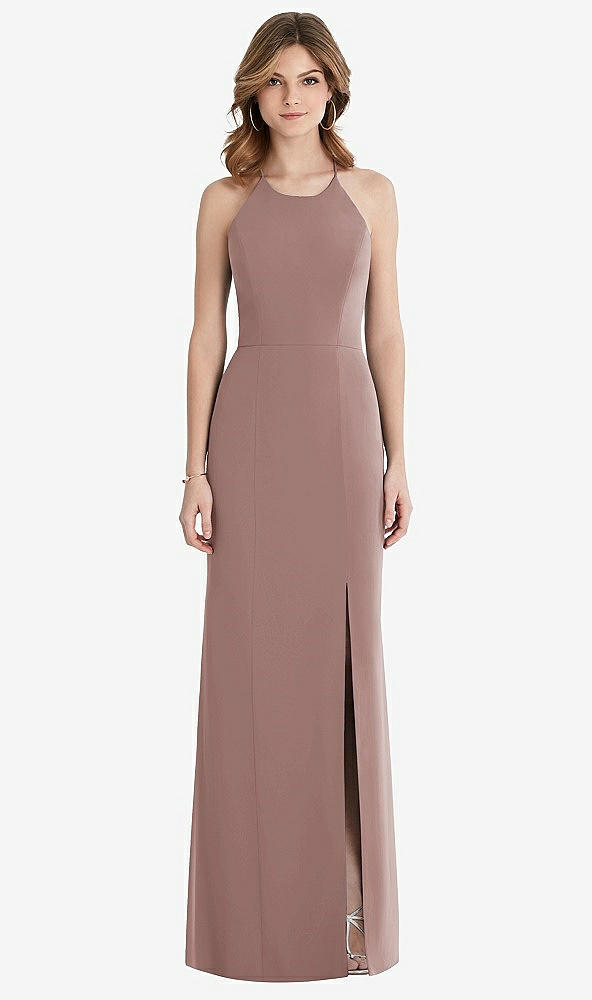 Front View - Sienna Criss Cross Open-Back Chiffon Trumpet Gown