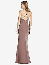 Rear View Thumbnail - Sienna Criss Cross Open-Back Chiffon Trumpet Gown