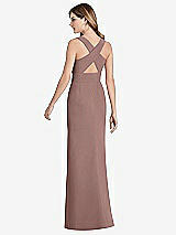 Front View Thumbnail - Sienna Criss Cross Back Trumpet Gown with Front Slit