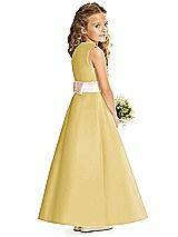 Rear View Thumbnail - Maize & Blush Flower Girl Dress FL4062