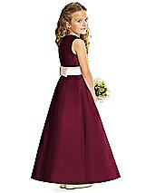 Rear View Thumbnail - Cabernet & Blush Flower Girl Dress FL4062