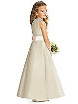 Rear View Thumbnail - Champagne & Blush Flower Girl Dress FL4062