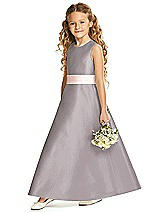 Front View Thumbnail - Cashmere Gray & Blush Flower Girl Dress FL4062