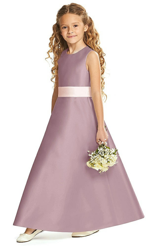 Front View - Dusty Rose & Blush Flower Girl Dress FL4062