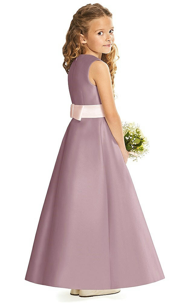 Back View - Dusty Rose & Blush Flower Girl Dress FL4062