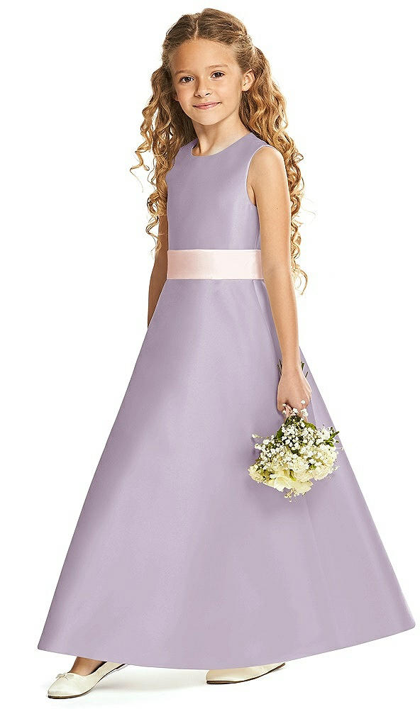 Front View - Lilac Haze & Blush Flower Girl Dress FL4062