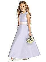 Front View Thumbnail - Silver Dove & Blush Flower Girl Dress FL4062