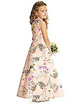 Rear View Thumbnail - Butterfly Botanica Pink Sand Flower Girl Dress FL4062FP