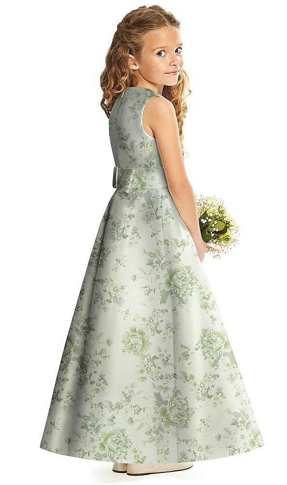 Back View - Sage Cottage Rose Flower Girl Dress FL4062FP