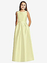 Front View Thumbnail - Butter Yellow Alfred Sung Junior Bridesmaid Style JR544