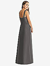 Rear View Thumbnail - Caviar Gray Alfred Sung Junior Bridesmaid Style JR544