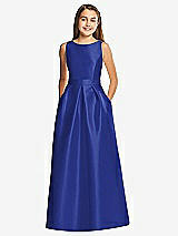 Front View Thumbnail - Cobalt Blue Alfred Sung Junior Bridesmaid Style JR544