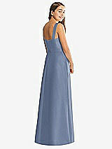 Rear View Thumbnail - Larkspur Blue Alfred Sung Junior Bridesmaid Style JR544