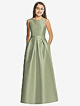 Front View Thumbnail - Sage Alfred Sung Junior Bridesmaid Style JR544