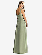 Rear View Thumbnail - Sage Alfred Sung Junior Bridesmaid Style JR544