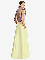 Front View Thumbnail - Butter Yellow & Suede Rose Alfred Sung Junior Bridesmaid Style JR545