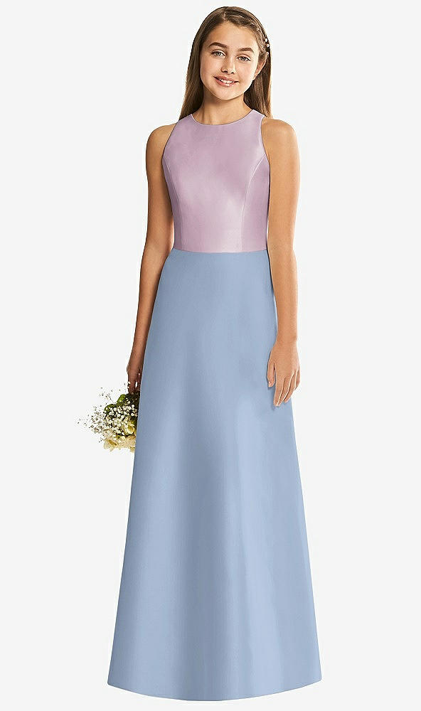 Back View - Cloudy & Suede Rose Alfred Sung Junior Bridesmaid Style JR545