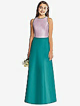 Rear View Thumbnail - Jade & Suede Rose Alfred Sung Junior Bridesmaid Style JR545