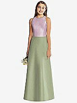 Rear View Thumbnail - Sage & Suede Rose Alfred Sung Junior Bridesmaid Style JR545