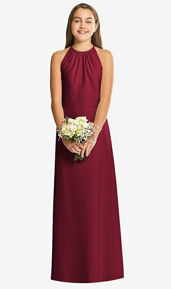 Front View - Burgundy Social Junior Bridesmaid Style JR547