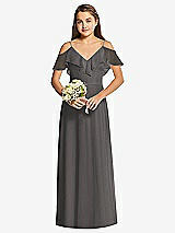 Front View Thumbnail - Caviar Gray Dessy Collection Junior Bridesmaid Dress JR548