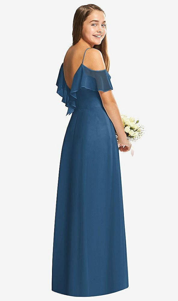 Back View - Dusk Blue Dessy Collection Junior Bridesmaid Dress JR548