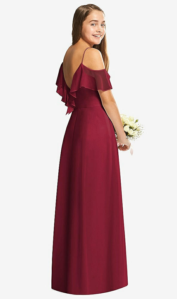 Back View - Burgundy Dessy Collection Junior Bridesmaid Dress JR548