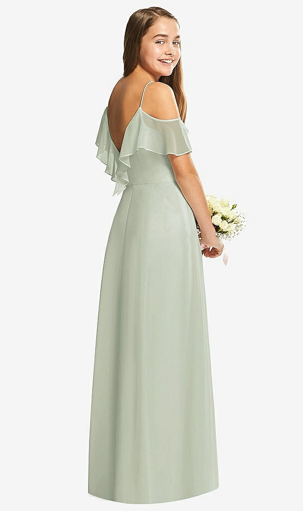 Back View - Celadon Dessy Collection Junior Bridesmaid Dress JR548