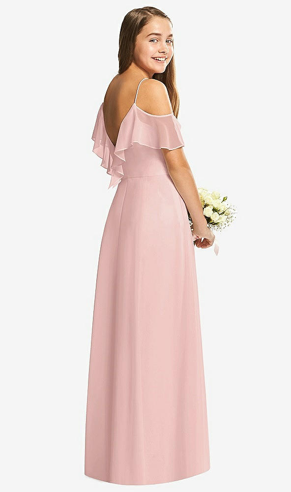 Back View - Rose - PANTONE Rose Quartz Dessy Collection Junior Bridesmaid Dress JR548