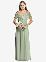 Front View Thumbnail - Sage Dessy Collection Junior Bridesmaid Dress JR548