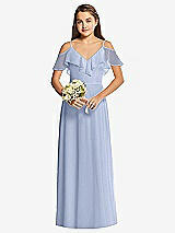 Front View Thumbnail - Sky Blue Dessy Collection Junior Bridesmaid Dress JR548