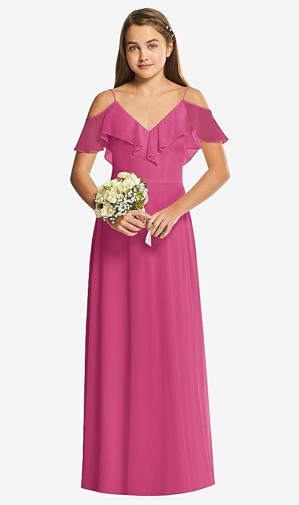 Front View - Tea Rose Dessy Collection Junior Bridesmaid Dress JR548