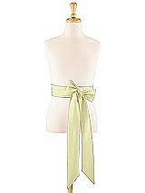 Front View Thumbnail - Butter Yellow Satin Twill Flower Girl Sash