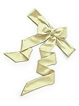 Rear View Thumbnail - Butter Yellow Satin Twill Flower Girl Sash